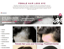 Tablet Screenshot of femalehairlossnyc.com